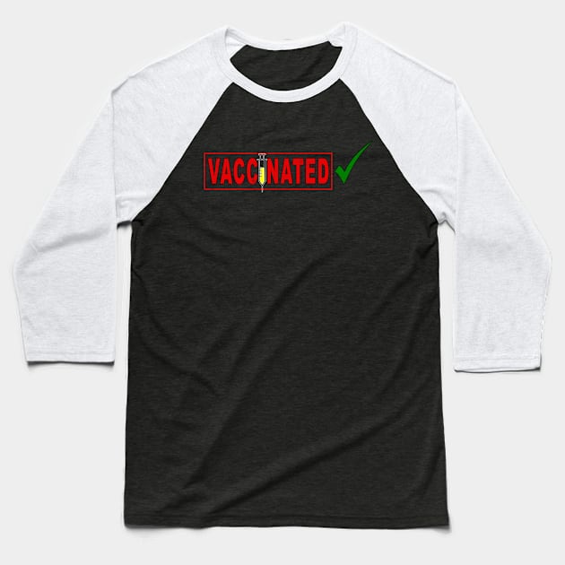 Pro Vaccination Vaccine Vaccinated Vintage Retro apparel Baseball T-Shirt by Maxx Exchange